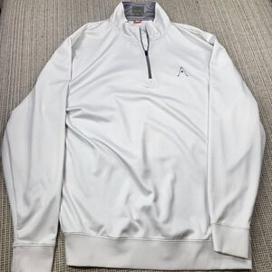 Fennec Pullover Mens XL White Quarter Zip Mock Neck Golf Athletic Layer